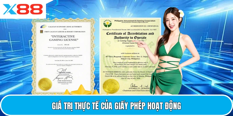 Giá trị thực tế của giấy phép hoạt động
